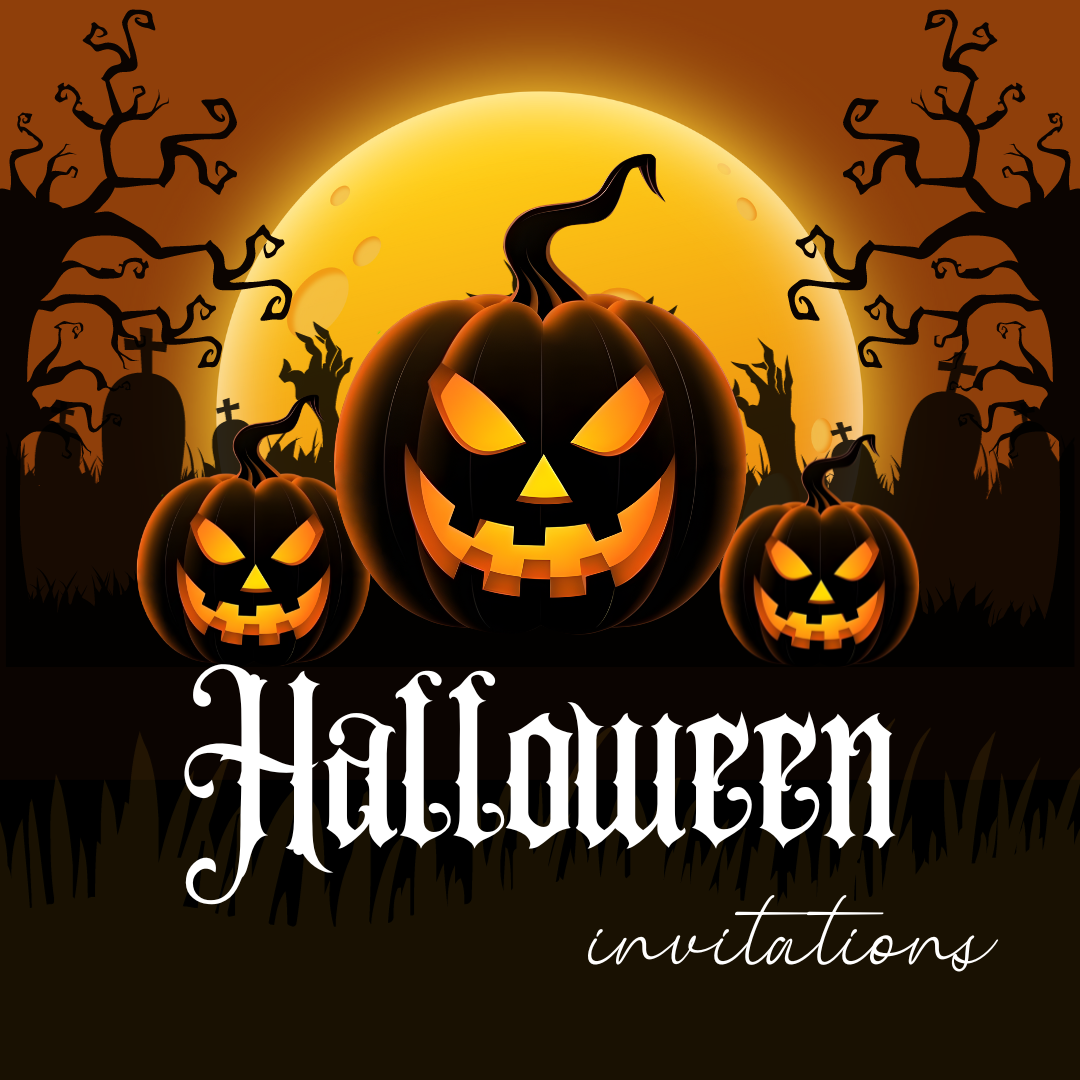 Digital Halloween Party Invitations