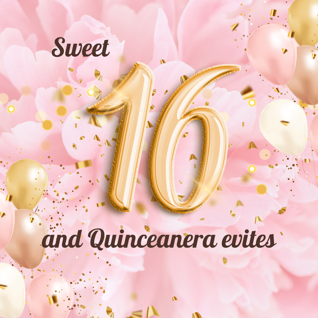 Digital Sweet Sixteen And Quinceanera Evites