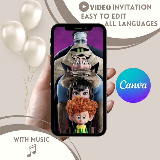 Hotel Transylvania Birthday video invitation - www.paperless-events.com