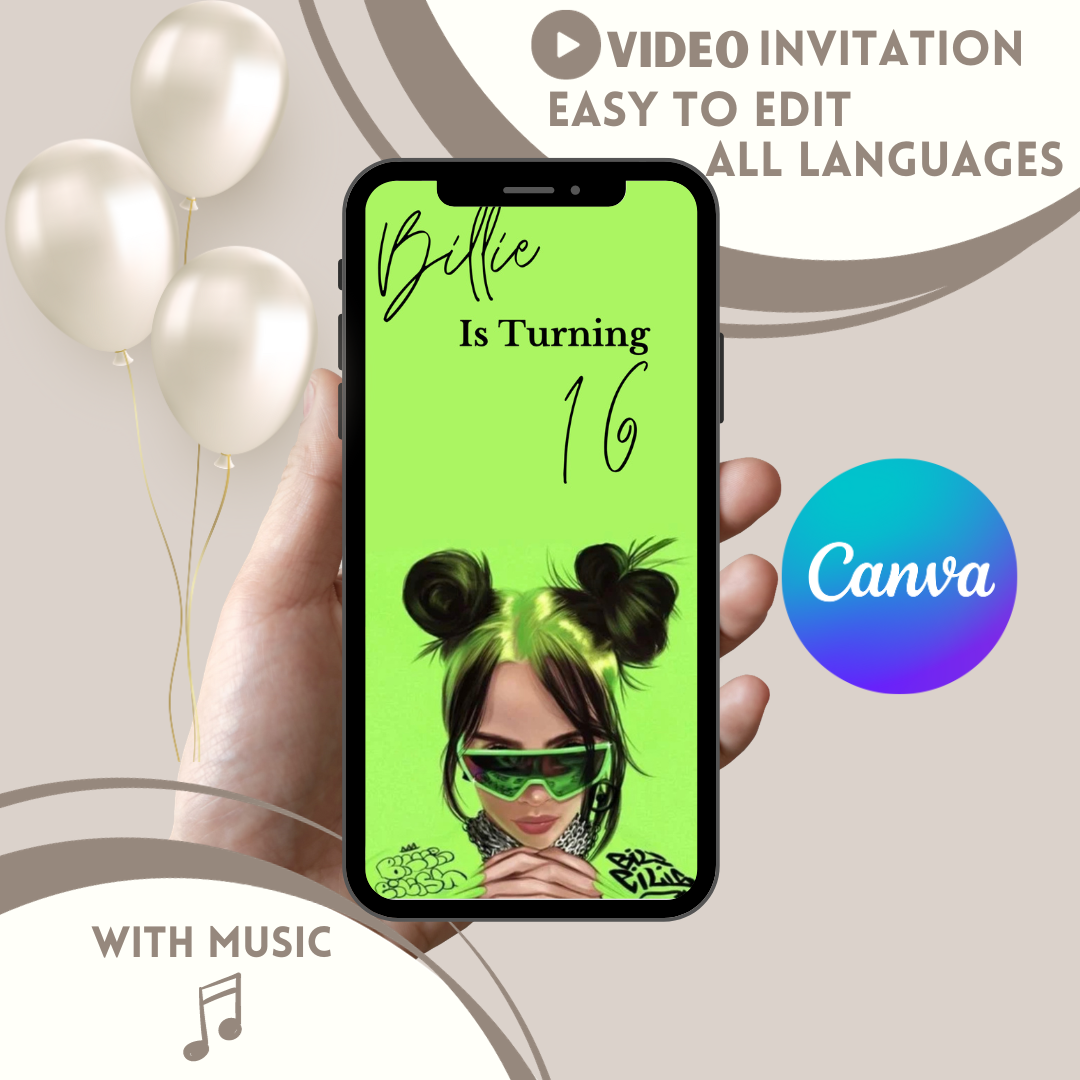 Billie Inspired Video Invitation - www.paperless-events.com