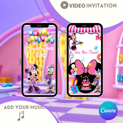 Minnie Mouse Bowtique Digital Birthday Invitation - www.paperless-events.com