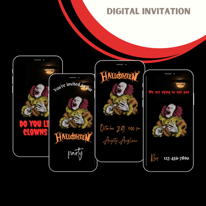 Halloween Party Digital Invitation, IT Invitation