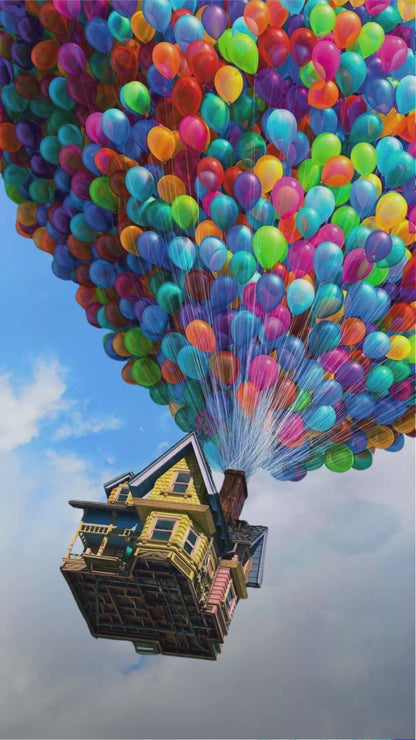 Up Movie Video Invitiation, Boy Scout Video birthday,Flying Balloon House