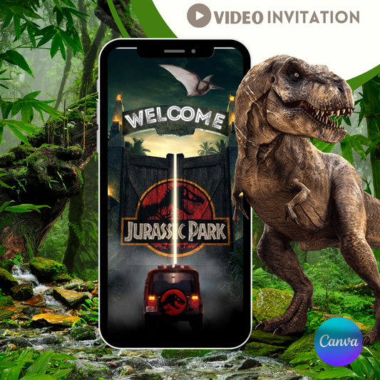 Jurassic World Custom Birthday Video Invitation - www.paperless-events.com